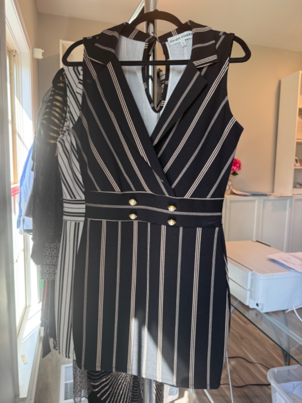 Cute Black/ Tan Dress- Size Large